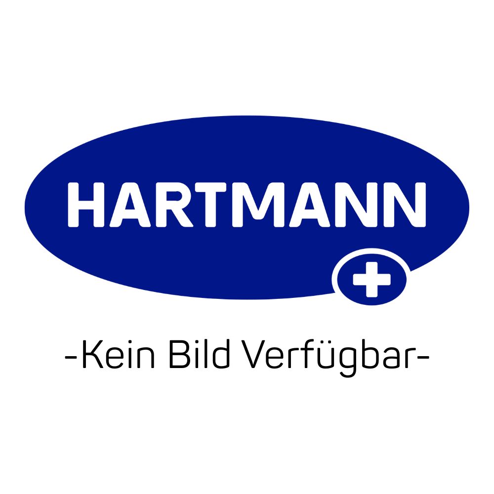 Blaues Oval mit weißem HARTMANN-Schriftzug und weißem Pluszeichen. Darunter steht "-Kein Bild Verfügbar-".