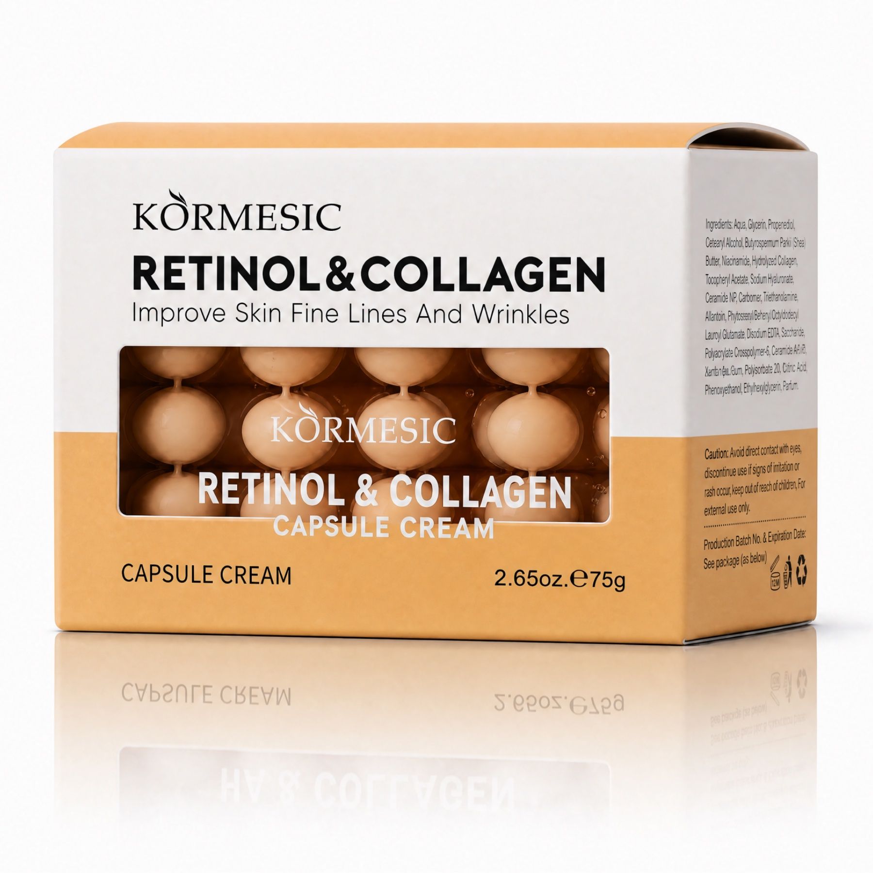 KORMESIC Gesichtscreme Retinol Kollagen Kapselcreme Anti-Aging Nachtpflege