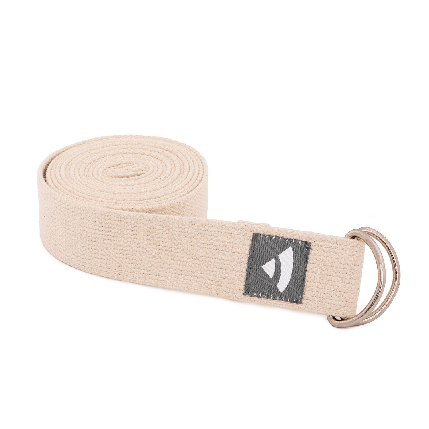 bodhi Yogagurt Asana Belt, Metallringe Baumwolle natur 910-M