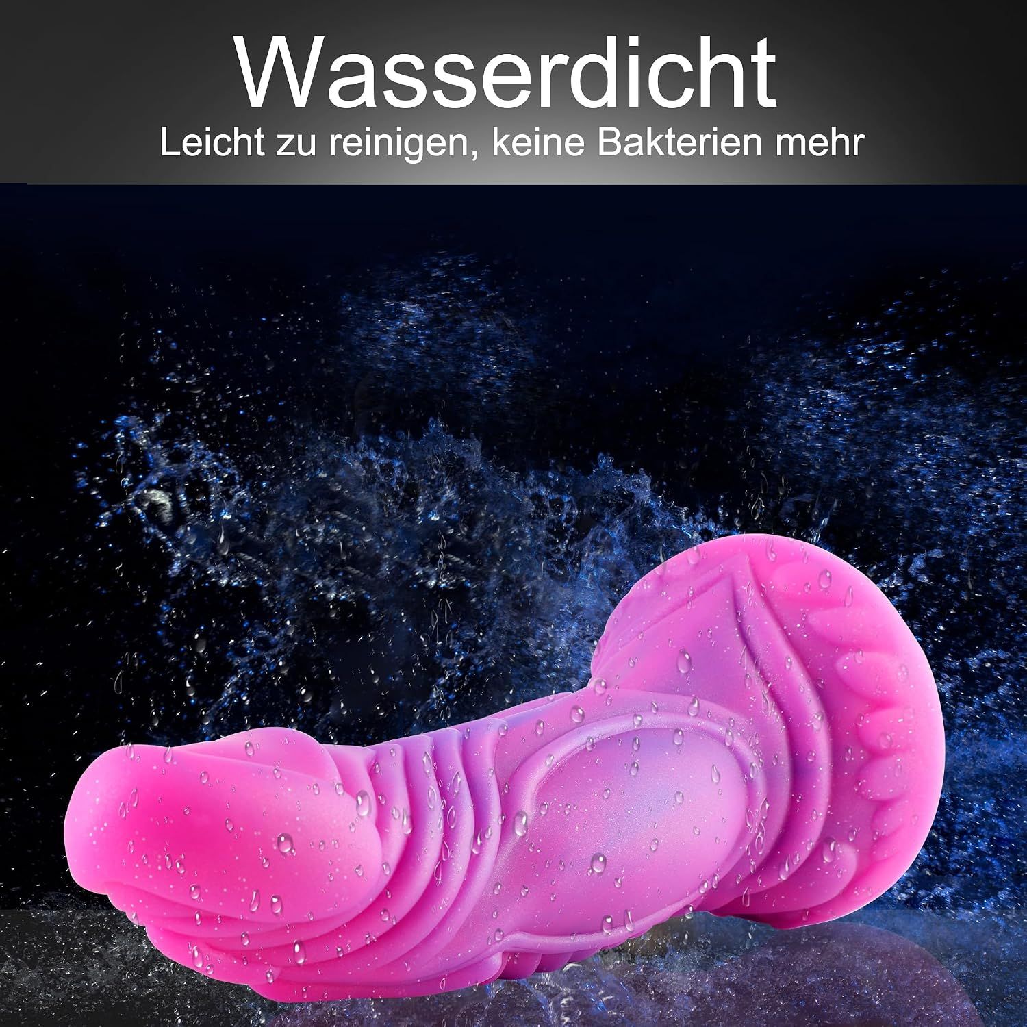 HISMITH gebogener Silikondildo 8 Zoll mit Saugnapf