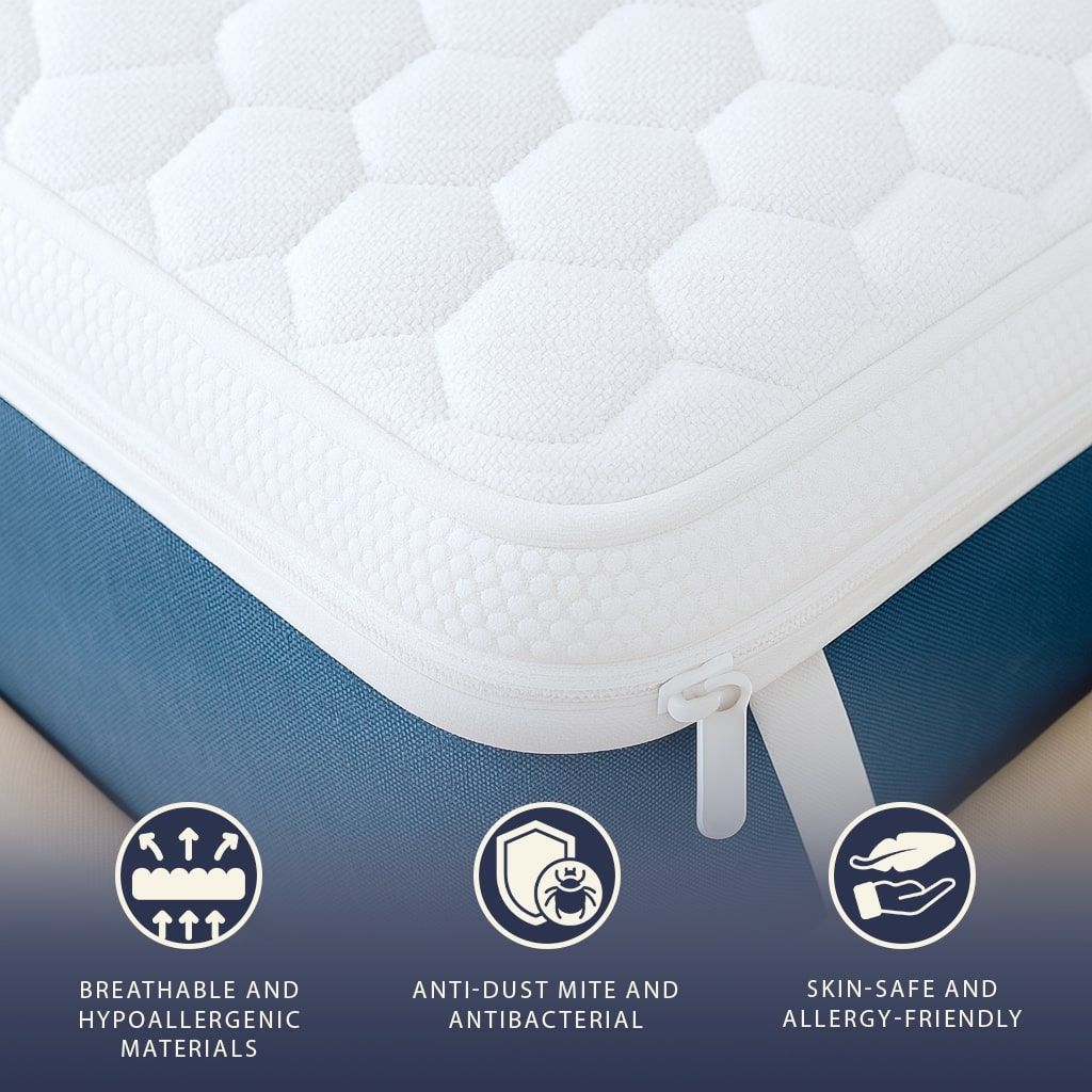 The White Stone Matratzentopper 160x190 aus Memory Foam mit Höhe 5 cm