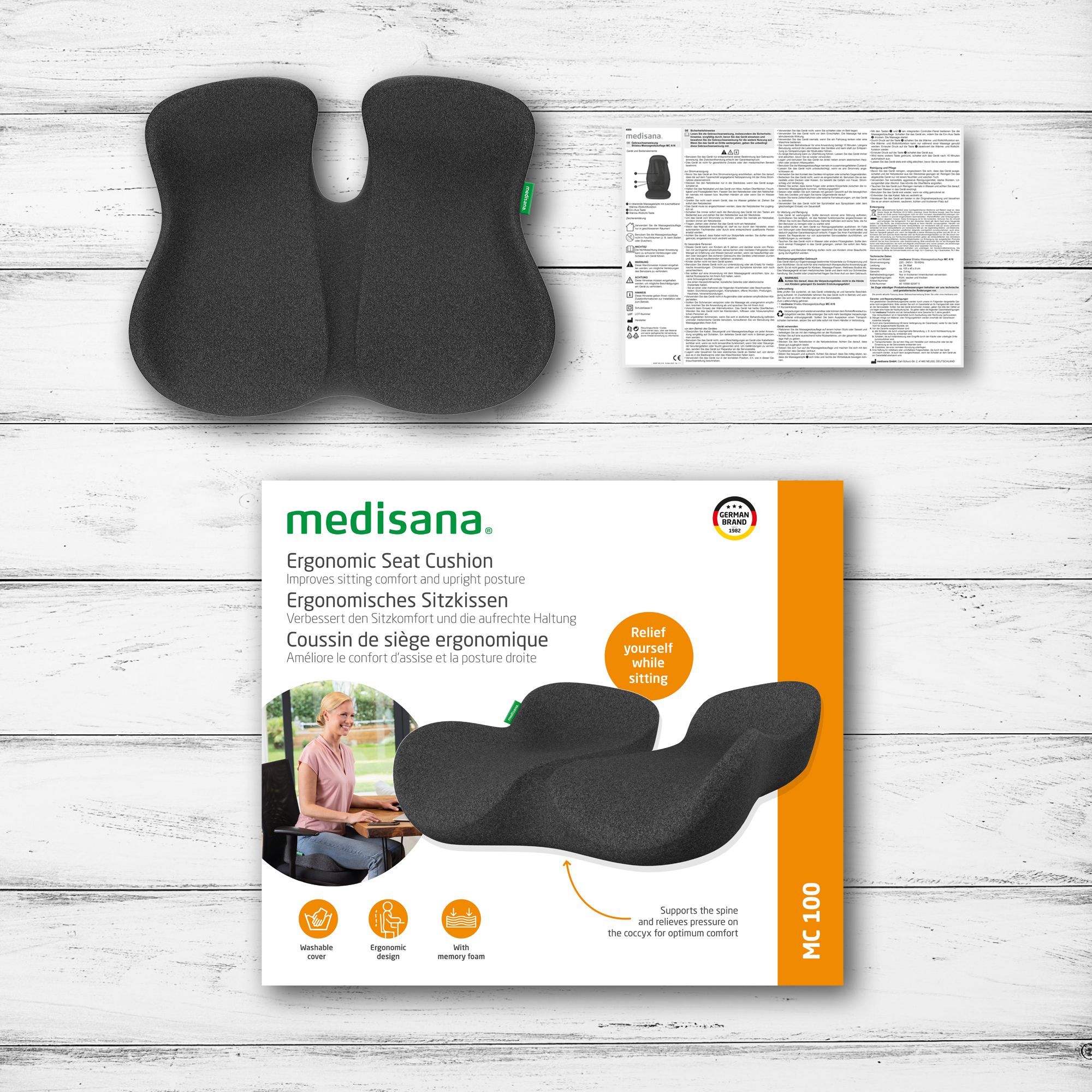 medisana MC 100 Ergonomisches Sitzkissen
