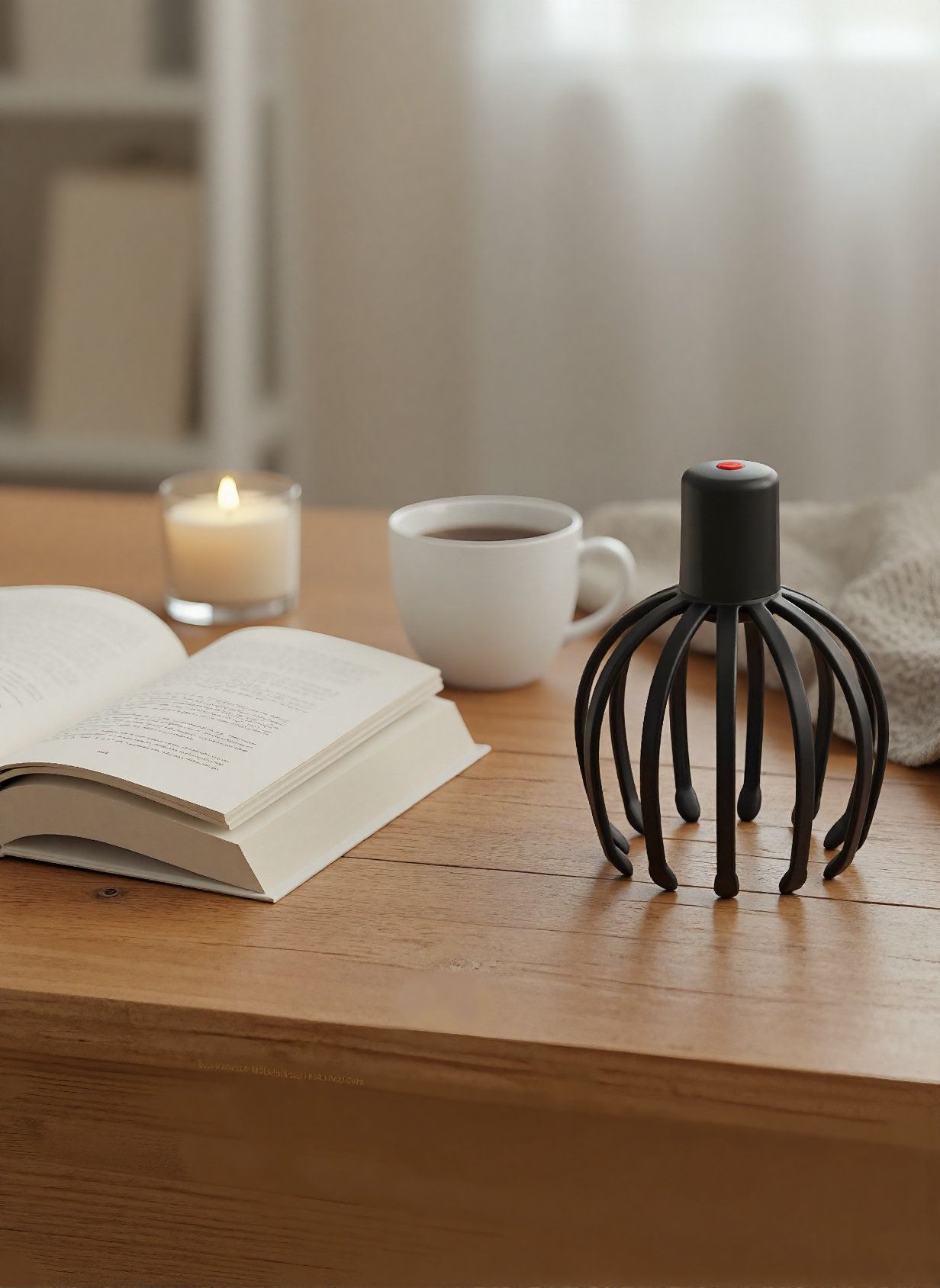 Entspannungsset für Kopf & Augen – 360° Kopfhaut-Massager + Beheizte Augenmaske