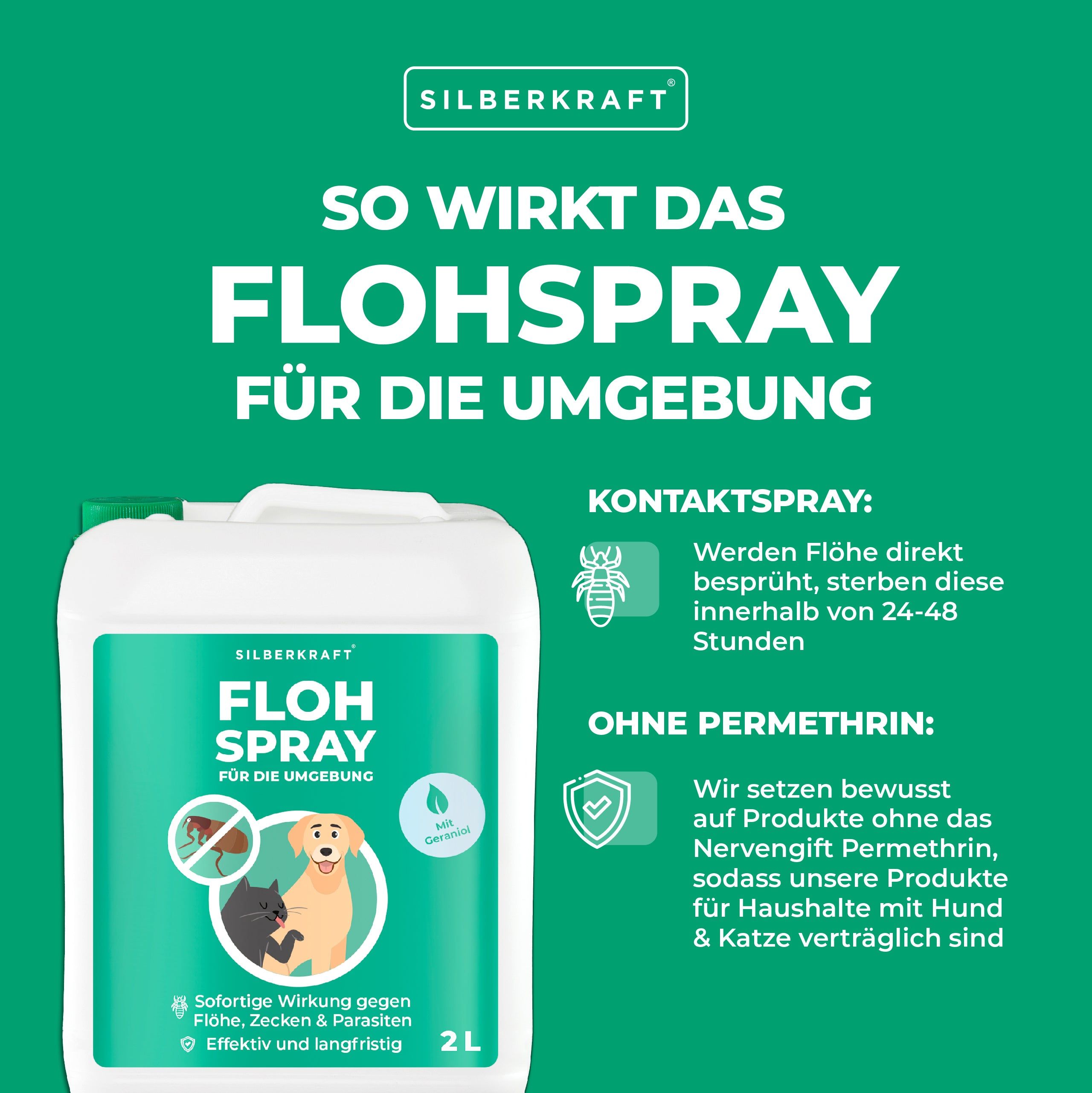 SILBERKRAFT Flohspray 2000 ml Shop Apotheke