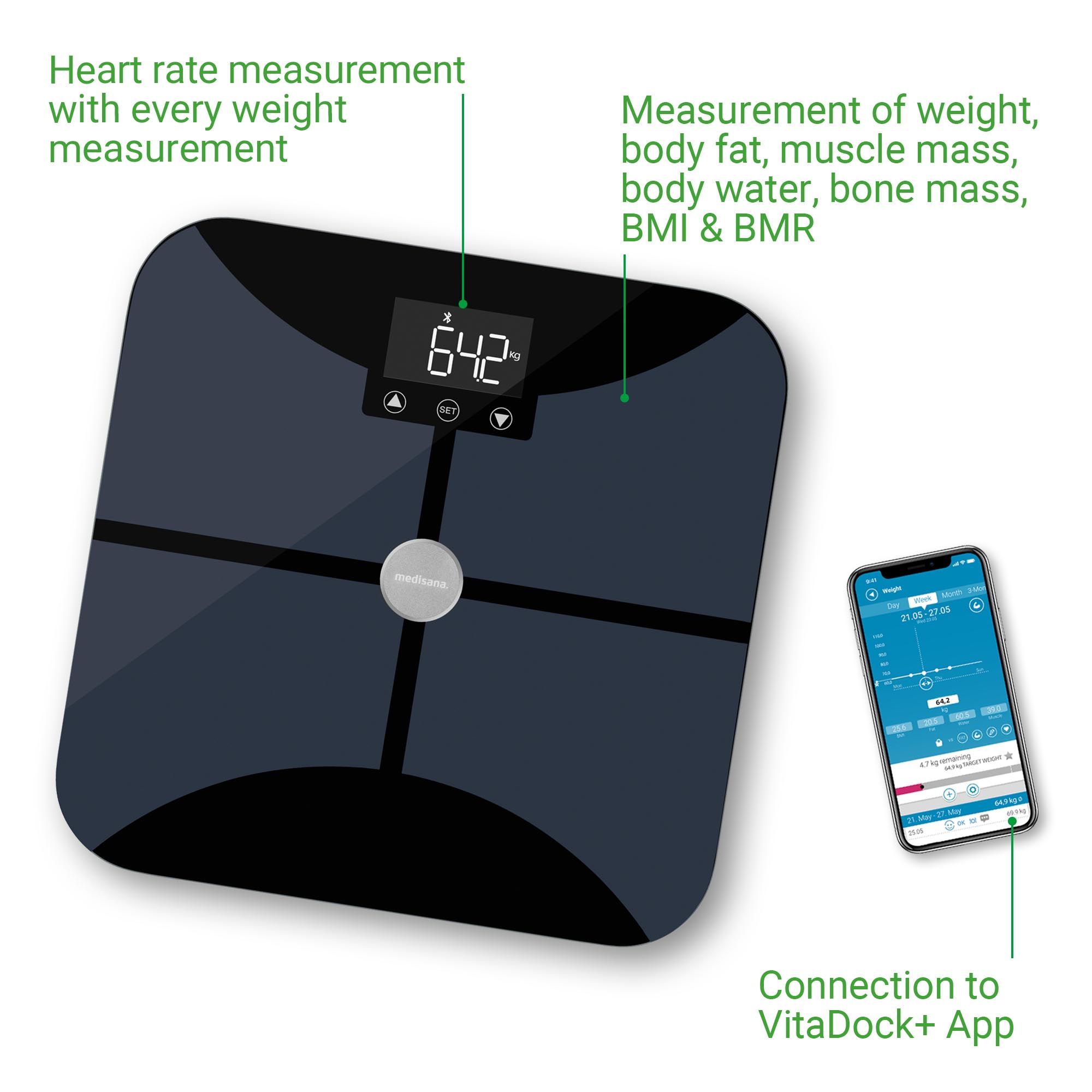 medisana BS 652 Körperanalysewaage Wifi schwarz