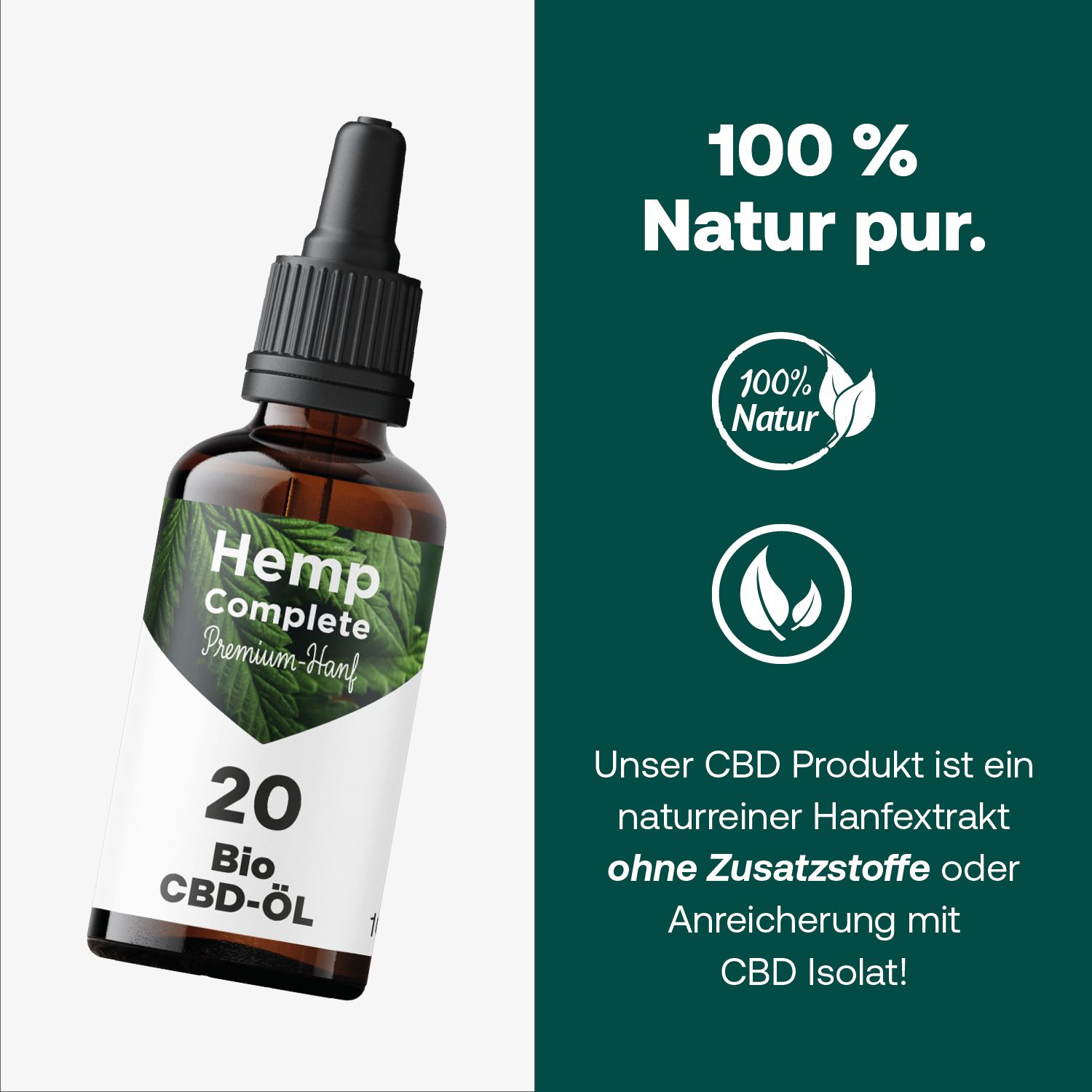 Bio CBD Öl 20 Vollspektrum Hanf-Tropfen Hemp-Complete®
