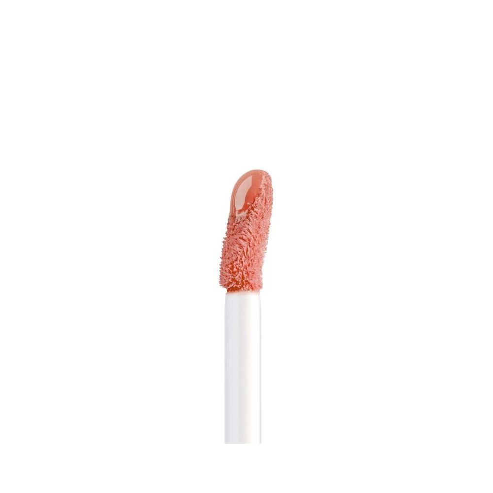 Applikator von Artdeco Plumping Lip Fluid. Rosa Farbton. Weißer Stiel, schwarzer Griff.
