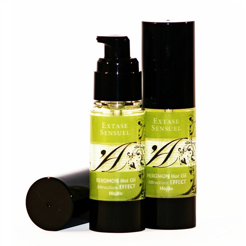 Extase Sensual - Massageöl mit Wärmeeffekt und Mojito Pheromonen