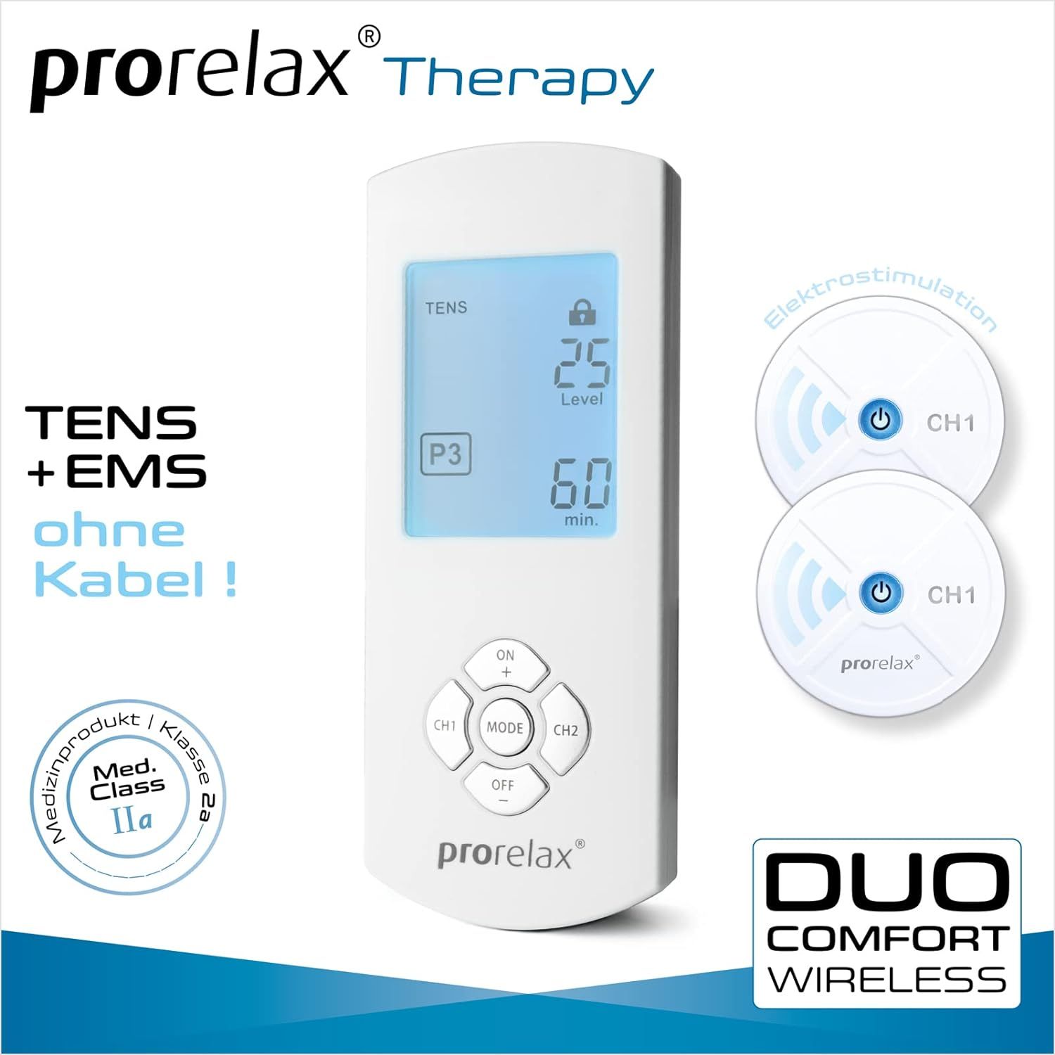 prorelax TENS/EMS Duo Comfort Wireless