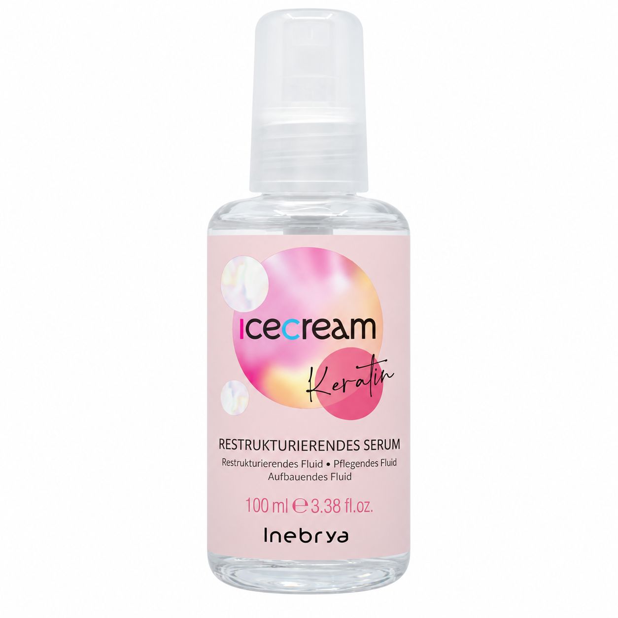Inebrya Ice Cream Keratin Serum, 100ml Flasche.