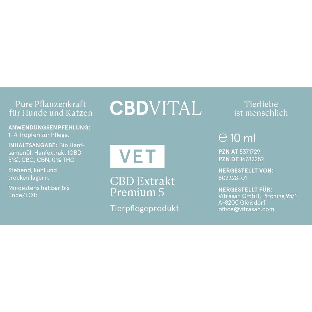 CBD VITAL VET CBD 5 Extrakt Premium