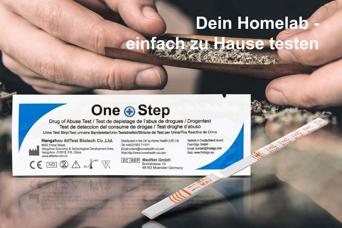 One+Step THC Drogentest-Schnelltest - Selbsttest mit hoher Sensitivität Cut-off: 20 ng/ml