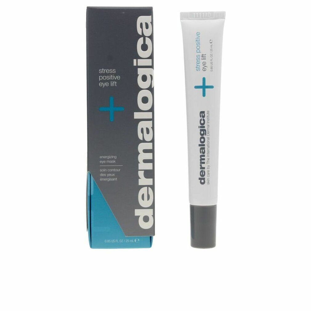 Produktverpackung und Tube. Aufschrift: "stress positive eye lift" und "dermalogica".