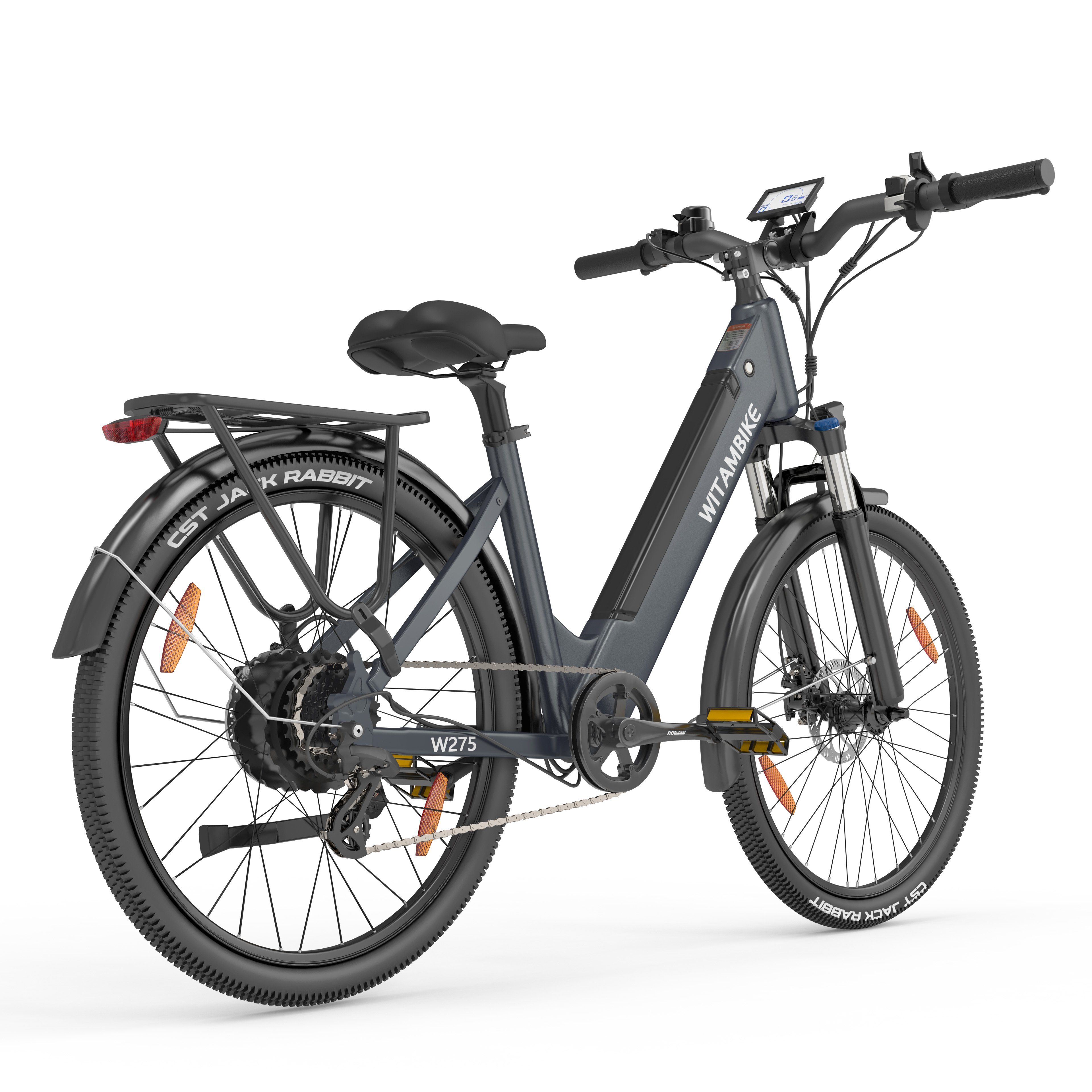 WITAMBIKE W275 E-Bike für Pendler, 36V 13Ah, 27,5" x 2,10 Reifen