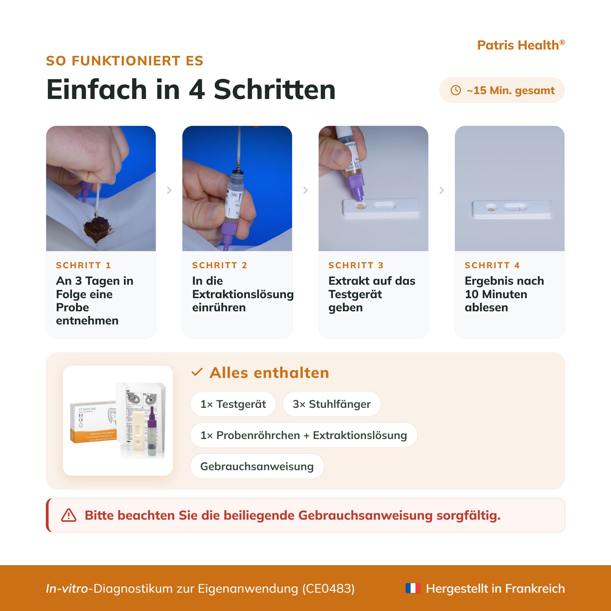 Anleitung zum einfachen Ablesen und Verstehen der Testergebnisse.
