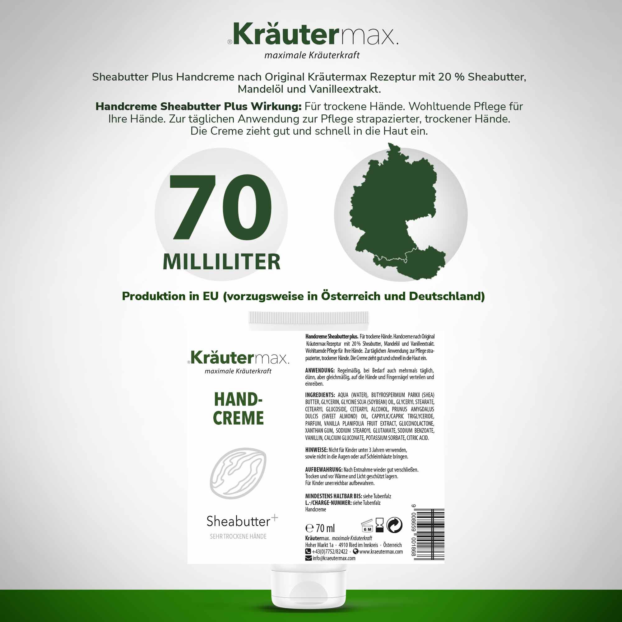 Kräutermax Handcreme Sheabutter plus