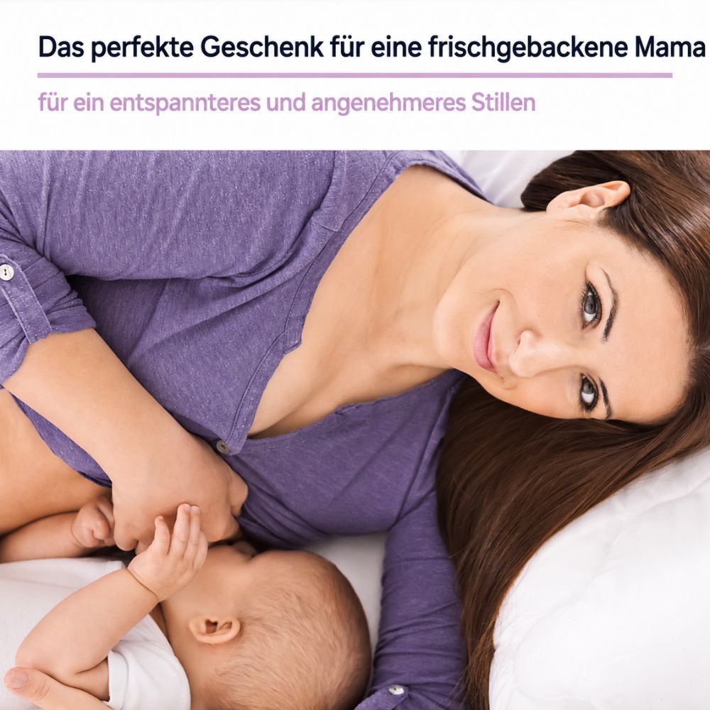 Frau legt eine silberne Brustwarzenschale unter ihre Kleidung.