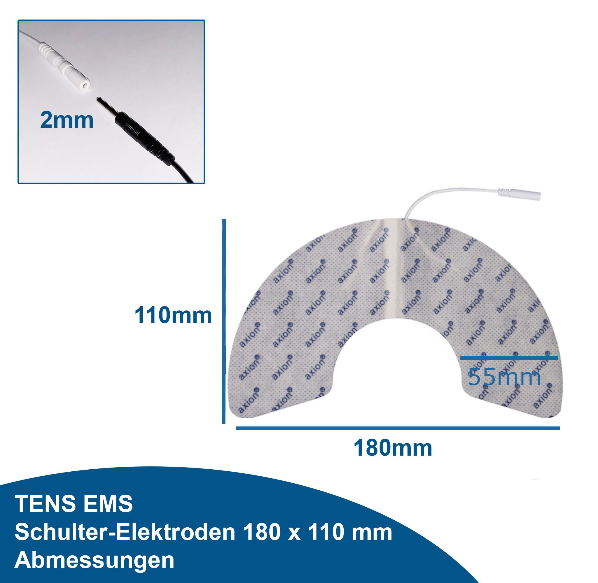 axion® selbstklebende Schulter-Elektroden – passend zu axion, Prorelax, Promed, etc.