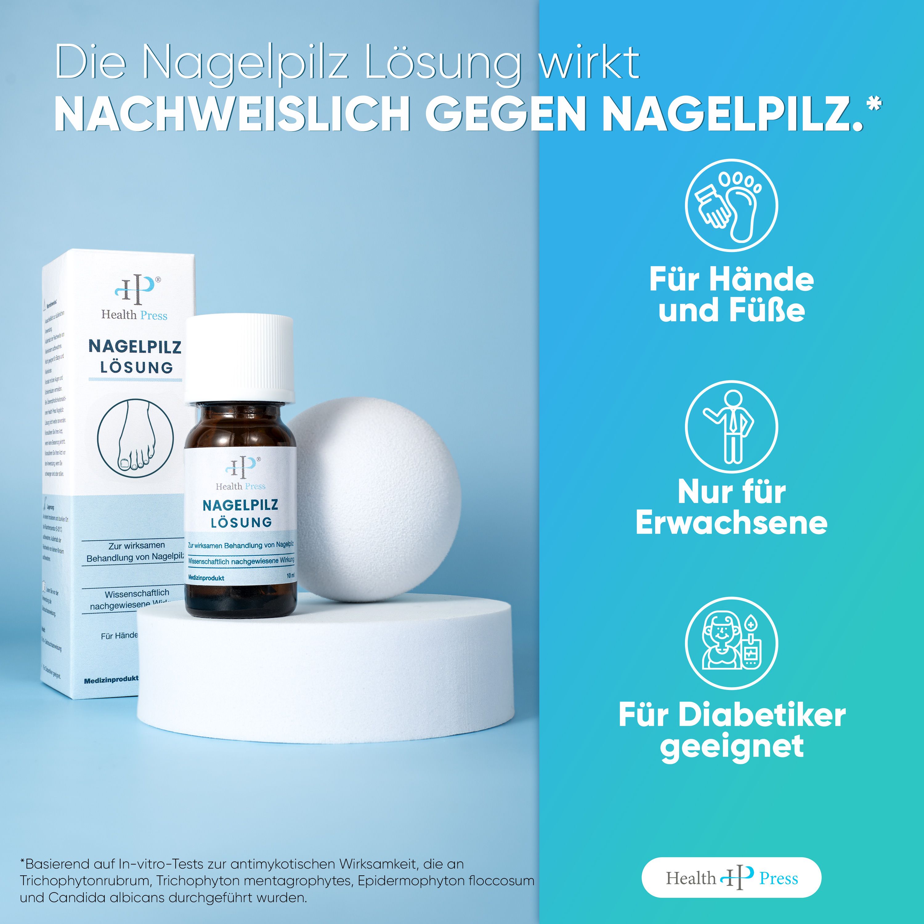 Health Press Nagelpilzkur 2er Set – Nagelpilz Lack für schnelle & effektive Behandlung