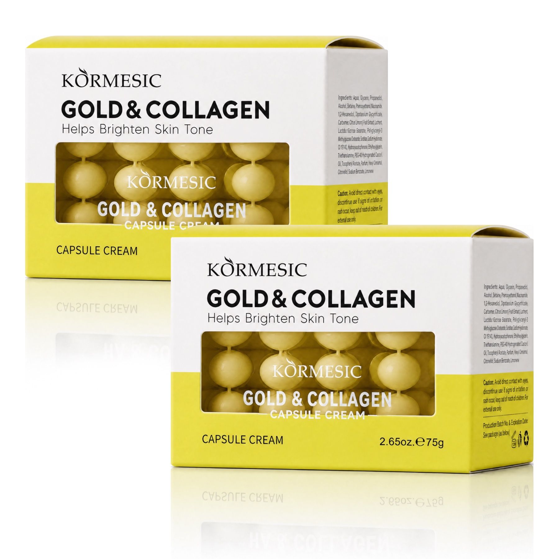 KORMESIC Gesichtscreme Kollagen Gold Kapselcreme Glow Strahlende Haut
