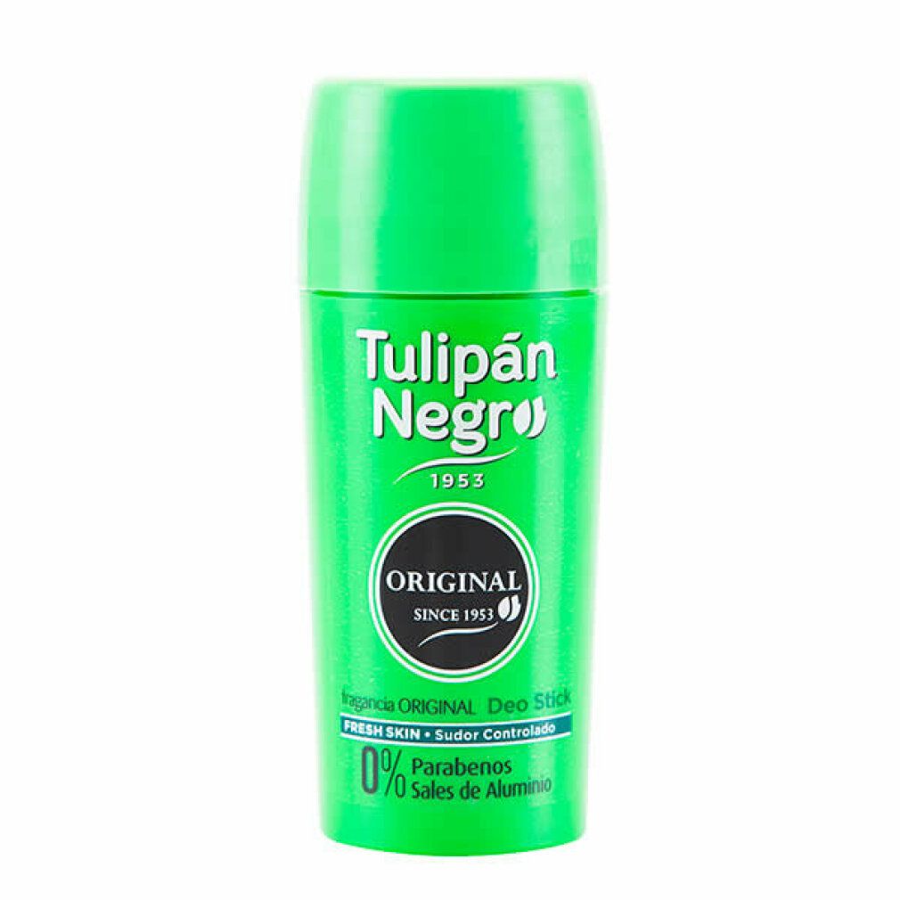 Grüner Deo-Stick von Tulipán Negro, Original-Duft, seit 1953.