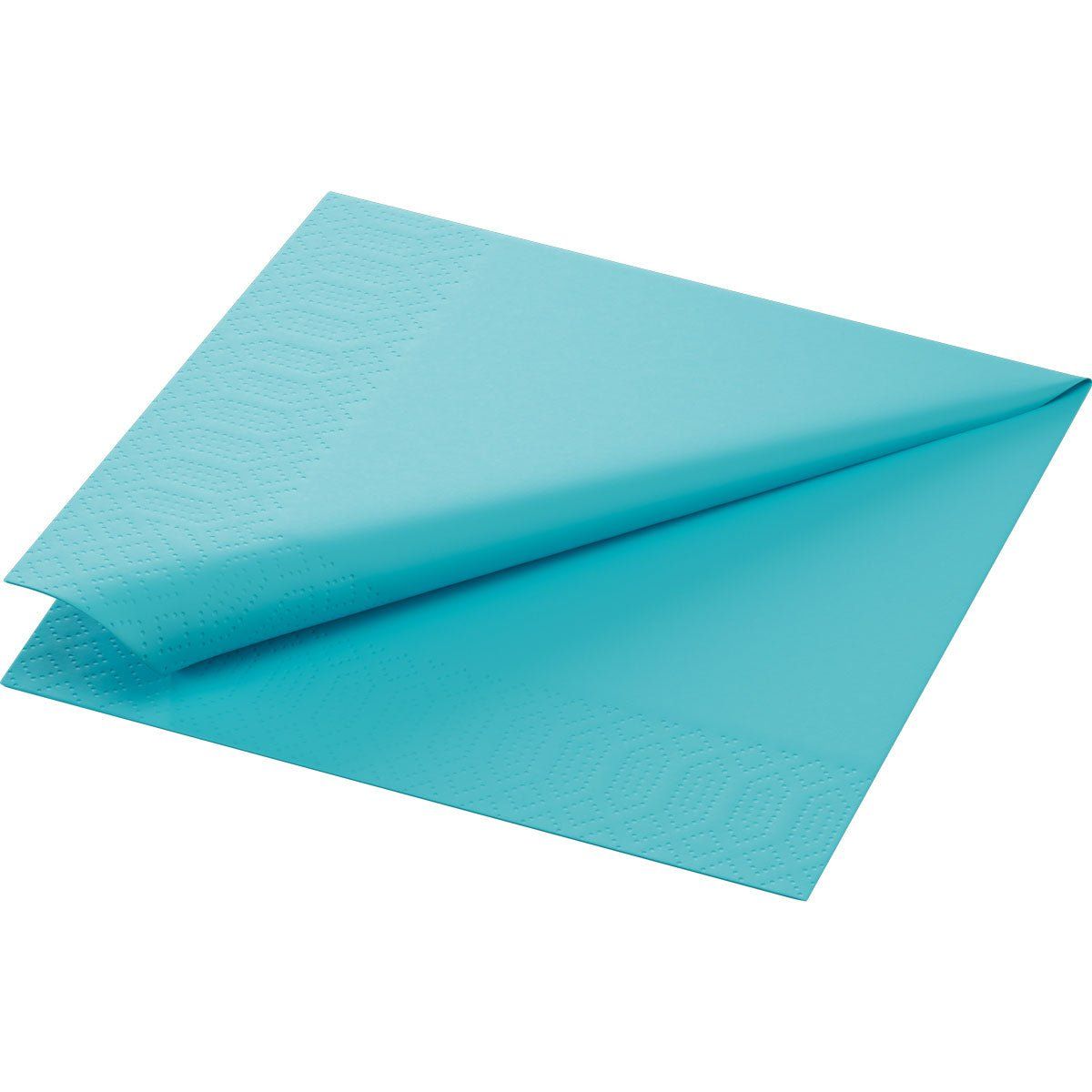 Zellt.Serv.33x33 3lg. 1/4 mint blue Papierservietten