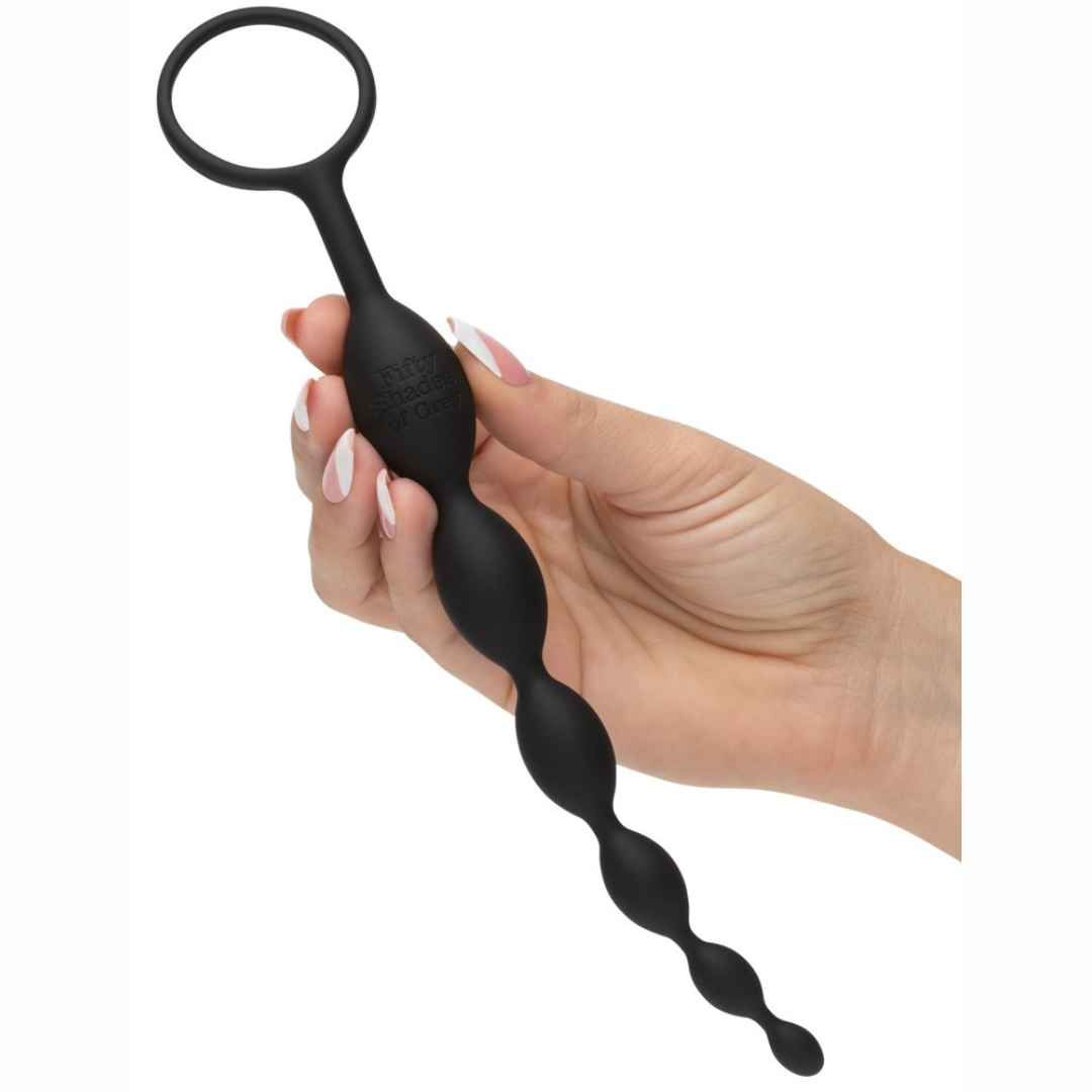 Set „Pleasure Overload Take it Slow“ | Analdusche, Analkette, Vibro-Analplug |  Fifty Shades of Grey