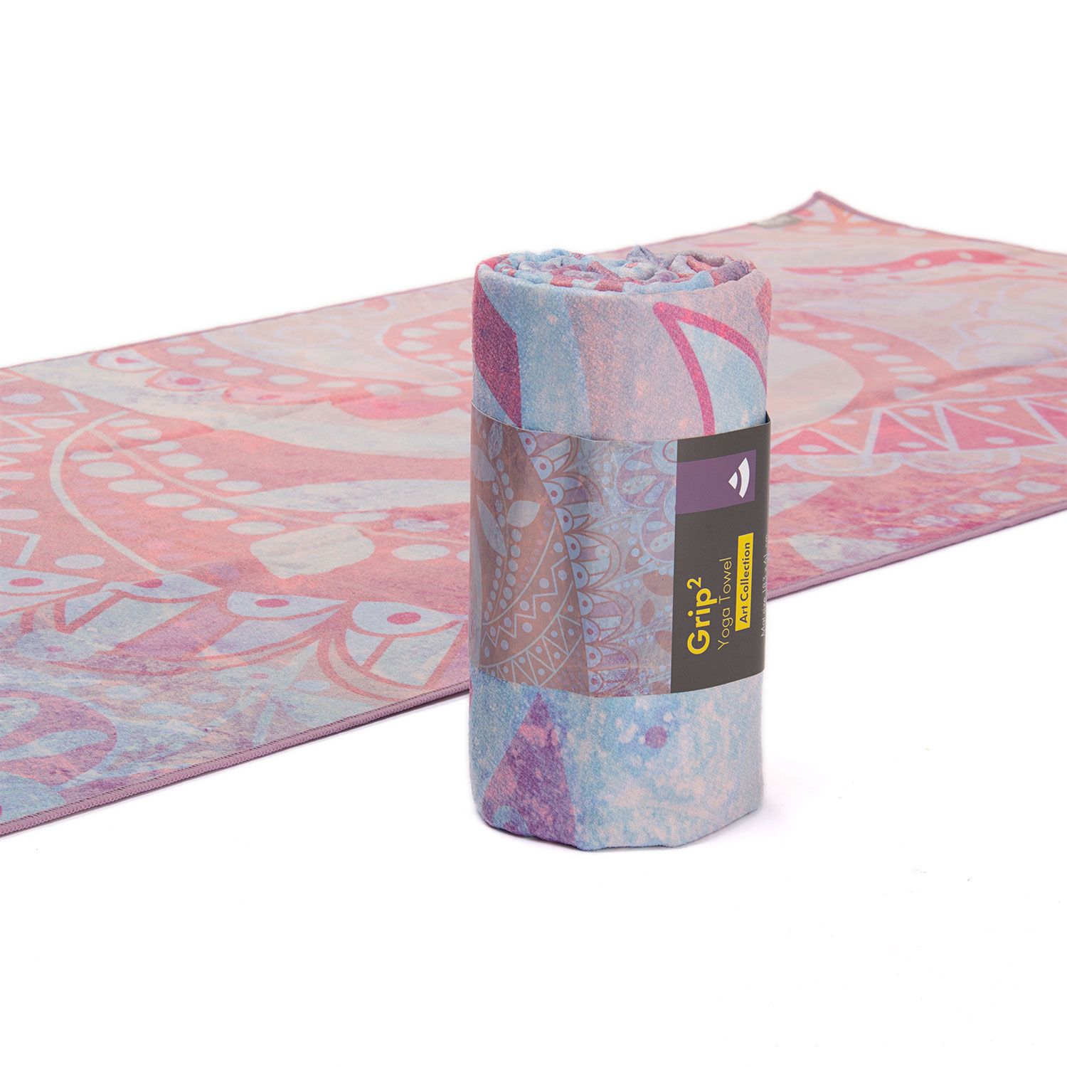 GRIP² Yoga Towel Art Collection, Paisley Mist, beige/blau, 907APM