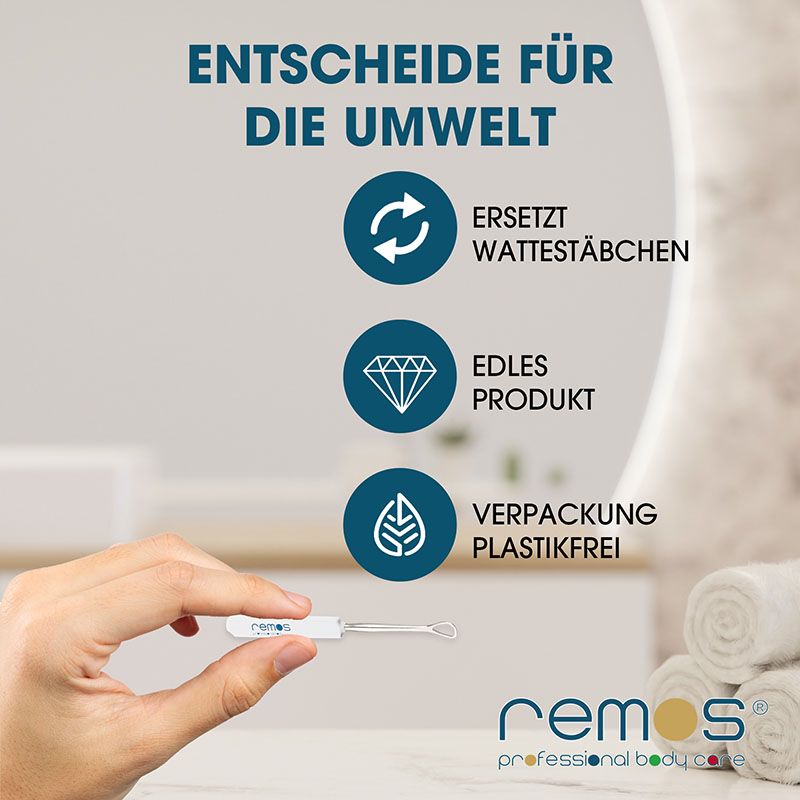 REMOS Ohrenschlinge, 7 cm, weiß