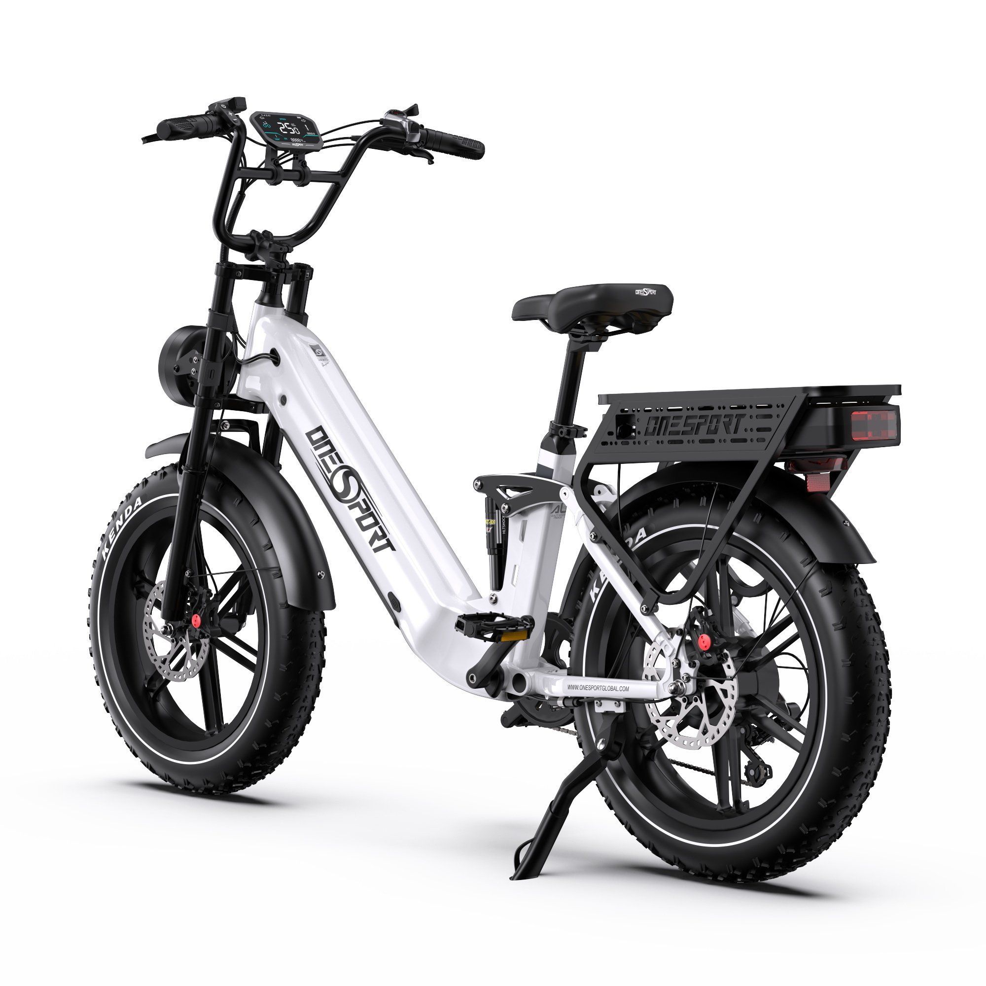 ONESPORT OT08 PRO Vollgefedertes E-Bike mit 48V 18Ah*2 Dual-Akku