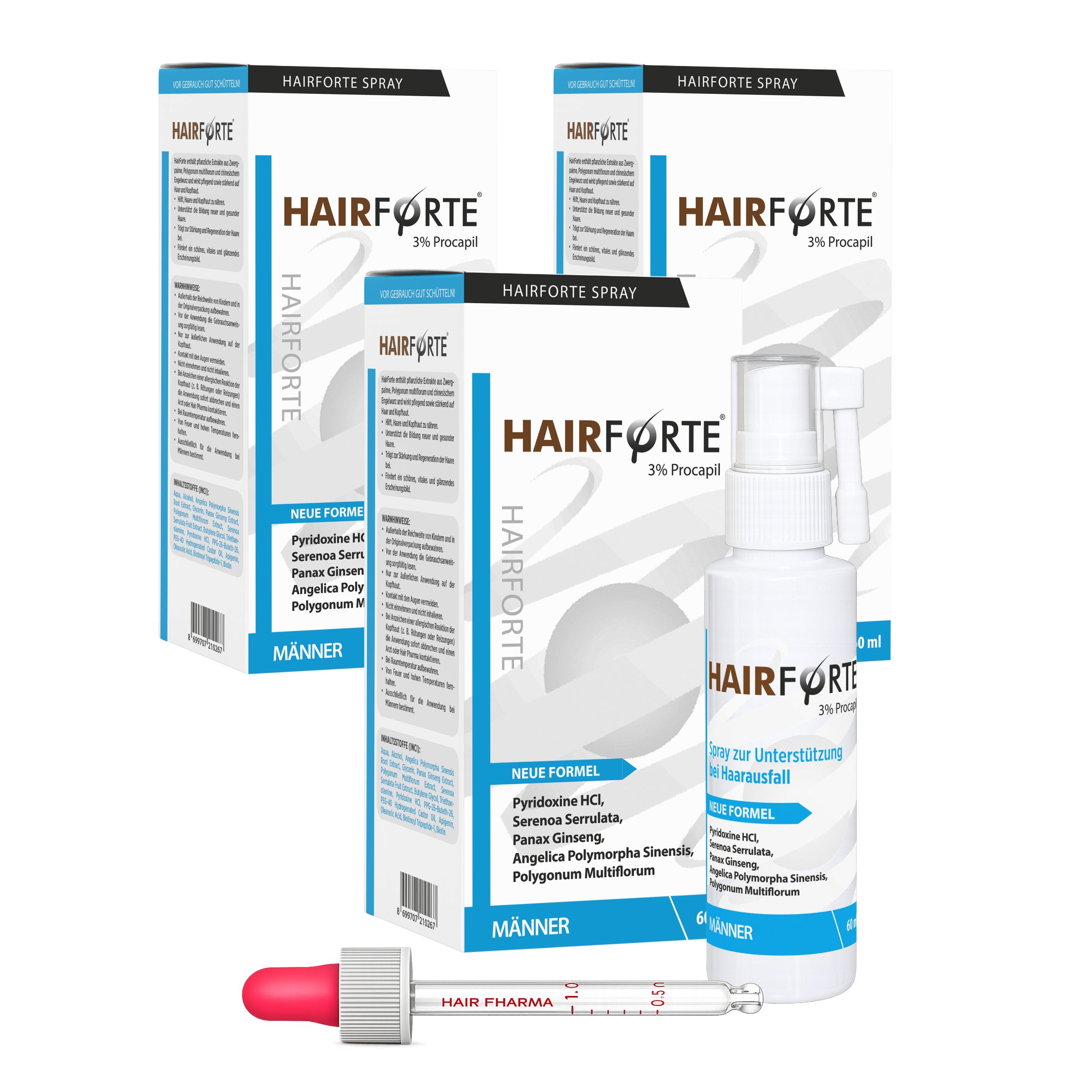 Hairforte Spray 3% Procapil gegen Haarverlust DHT Blocker