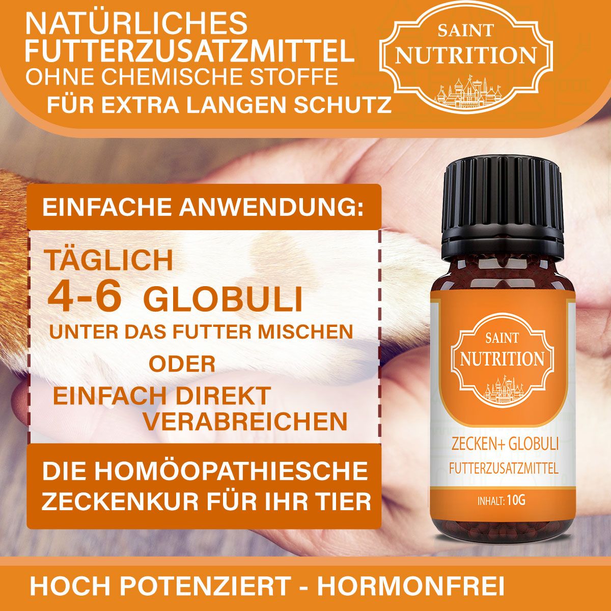 Saint Nutrition® | Zecken Kügelchen | Zeckenschutz