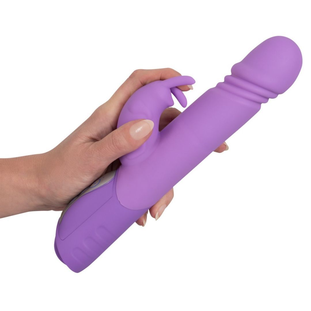 Rabbitvibrator mit Stoßfunktion „Push Vibrator“ | 10 Vibrationsmodi | Sweet Smile