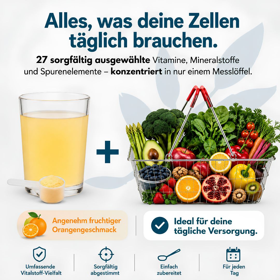 Naturesan Energyzer Plus: Nährstoffvielfalt für tägliche Zellstärkung.