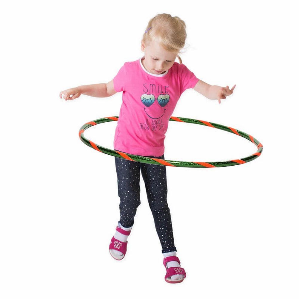 Hoopomania Funny Kinder-Hula-Hoop | Ø 80 cm | Grün-Orange