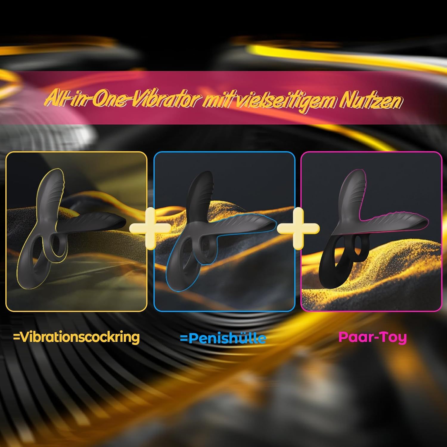 YAWNSHE Penisring Vibrator Penishülle mit Klitorisstimulator