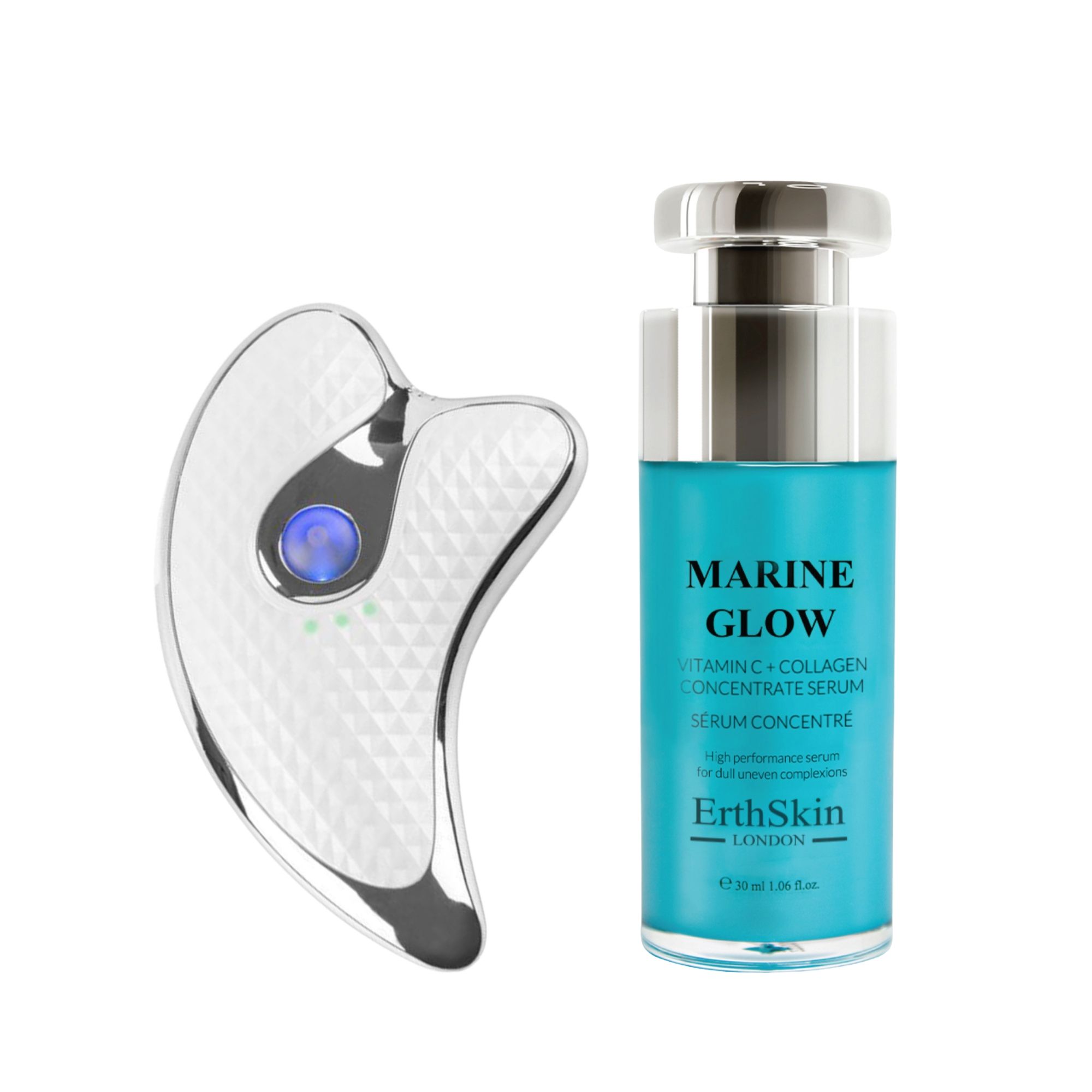 ErthSkin London Gua Sha Mikrostrom Duo Vitamin C Kollagen