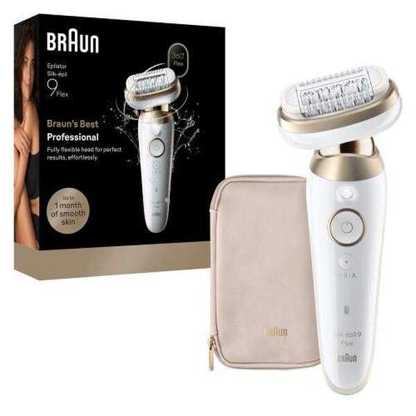 Braun Silk·épil 9 Flex, Wet & Dry Epilierer, Langanhaltend Glatte Haut, 9-011 3D, Gold