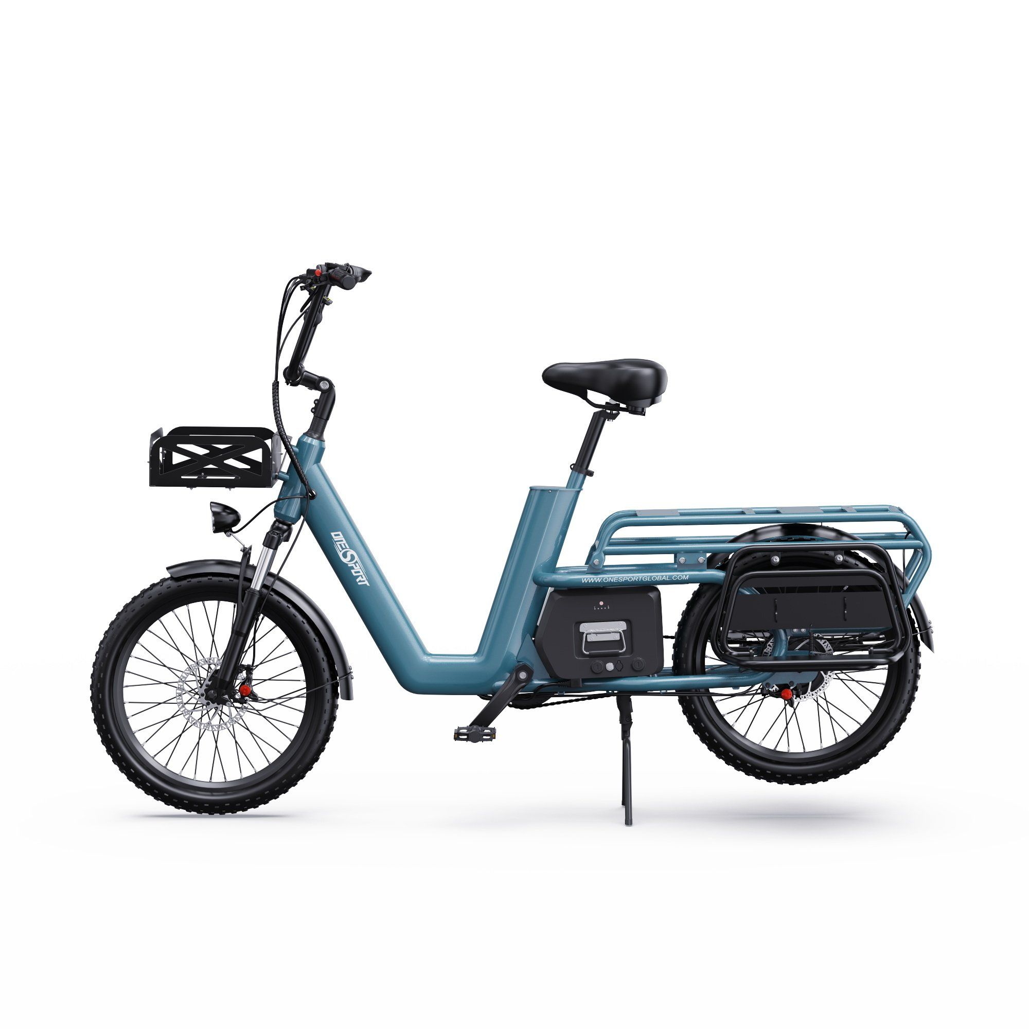 ONESPORT OT01 Longtail-Lastenrad mit 650-W-Motor und 48-V-27-Ah-Akku