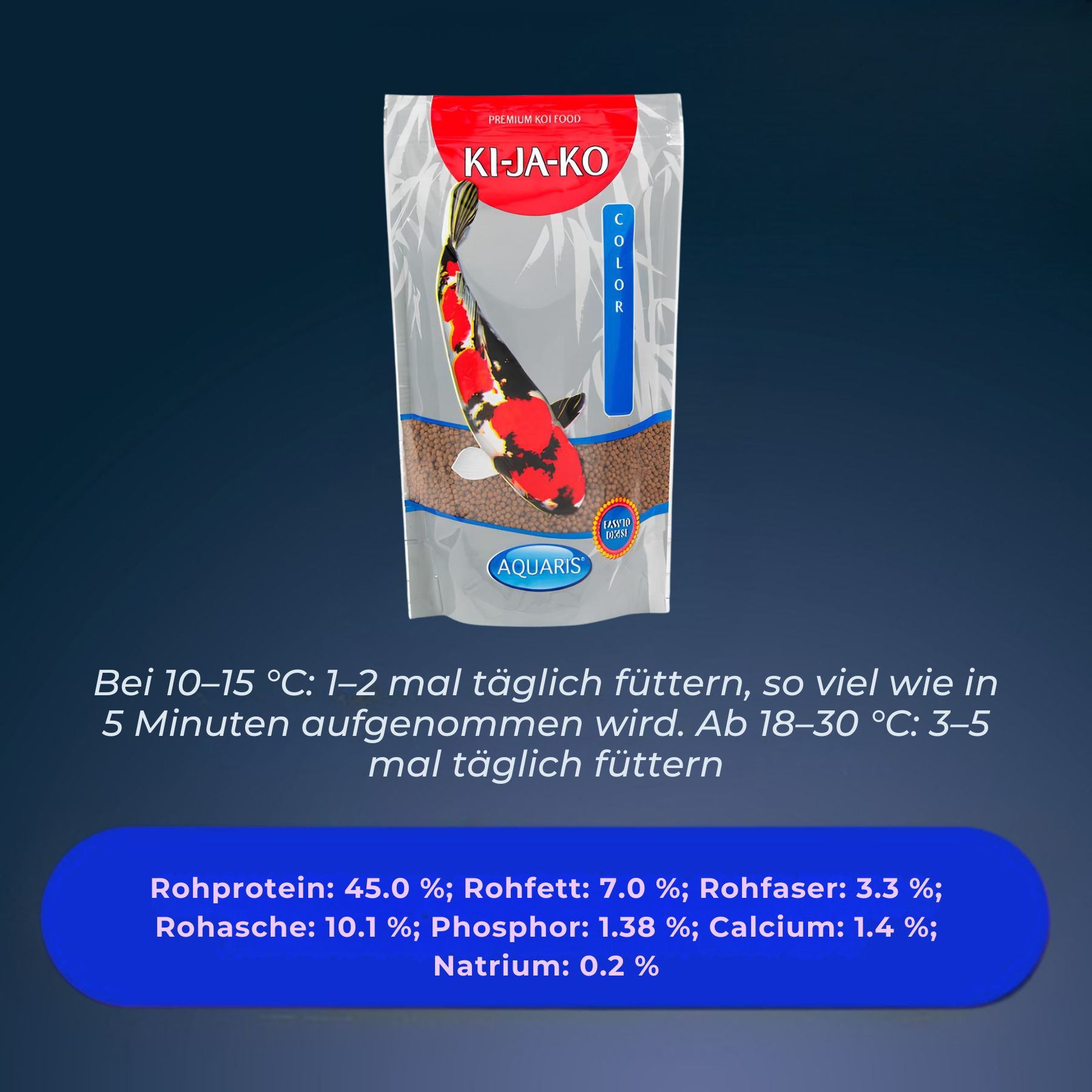 KI-JA-KO Koifischfutter Color 500g / 6mm