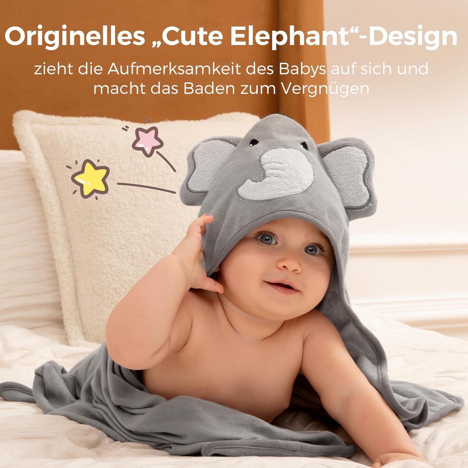momcozy Baby Badetuch Set, 8-teiliges Babyhandtuch Set