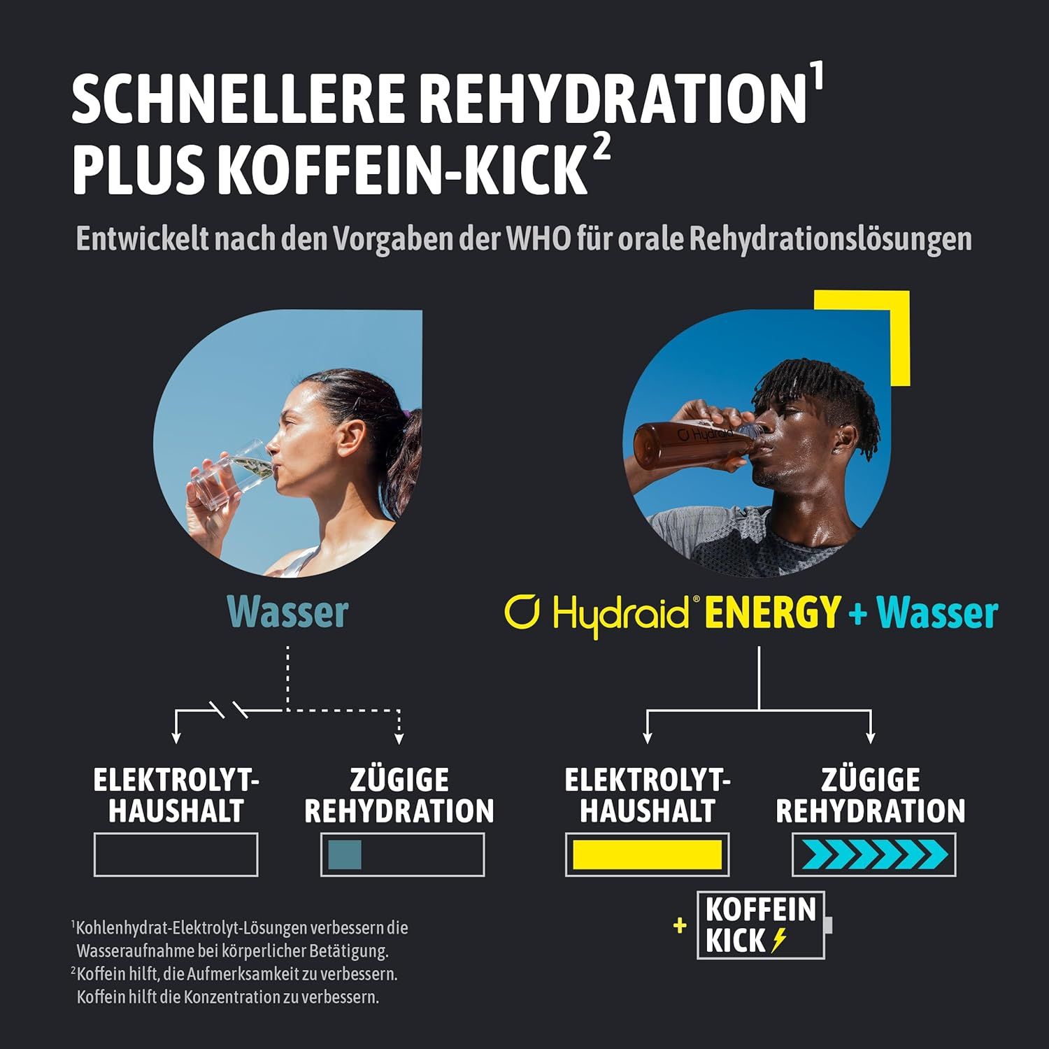 Hydraid PLUS ENERGY Lemon Iced Tea Elektrolyt Pulver Sticks