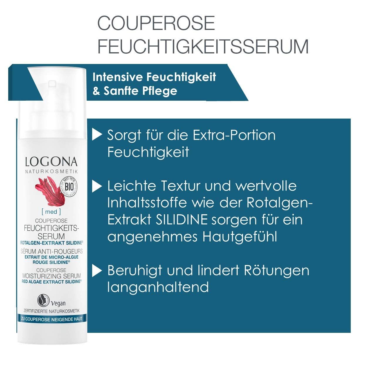 Logona Gesichtspflegeset mit Couperose Serum und 24h Creme für empfindliche Haut