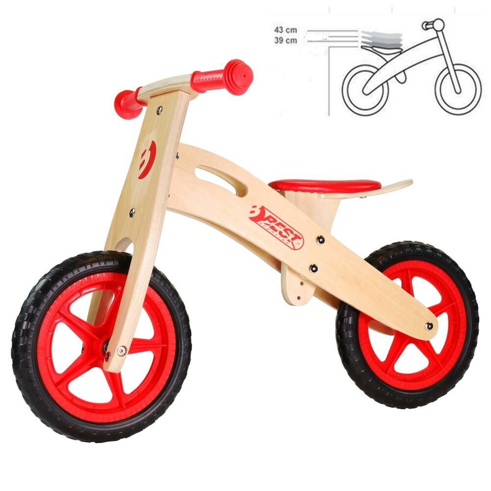 Best Sporting, Holz Laufrad, rot, 31108