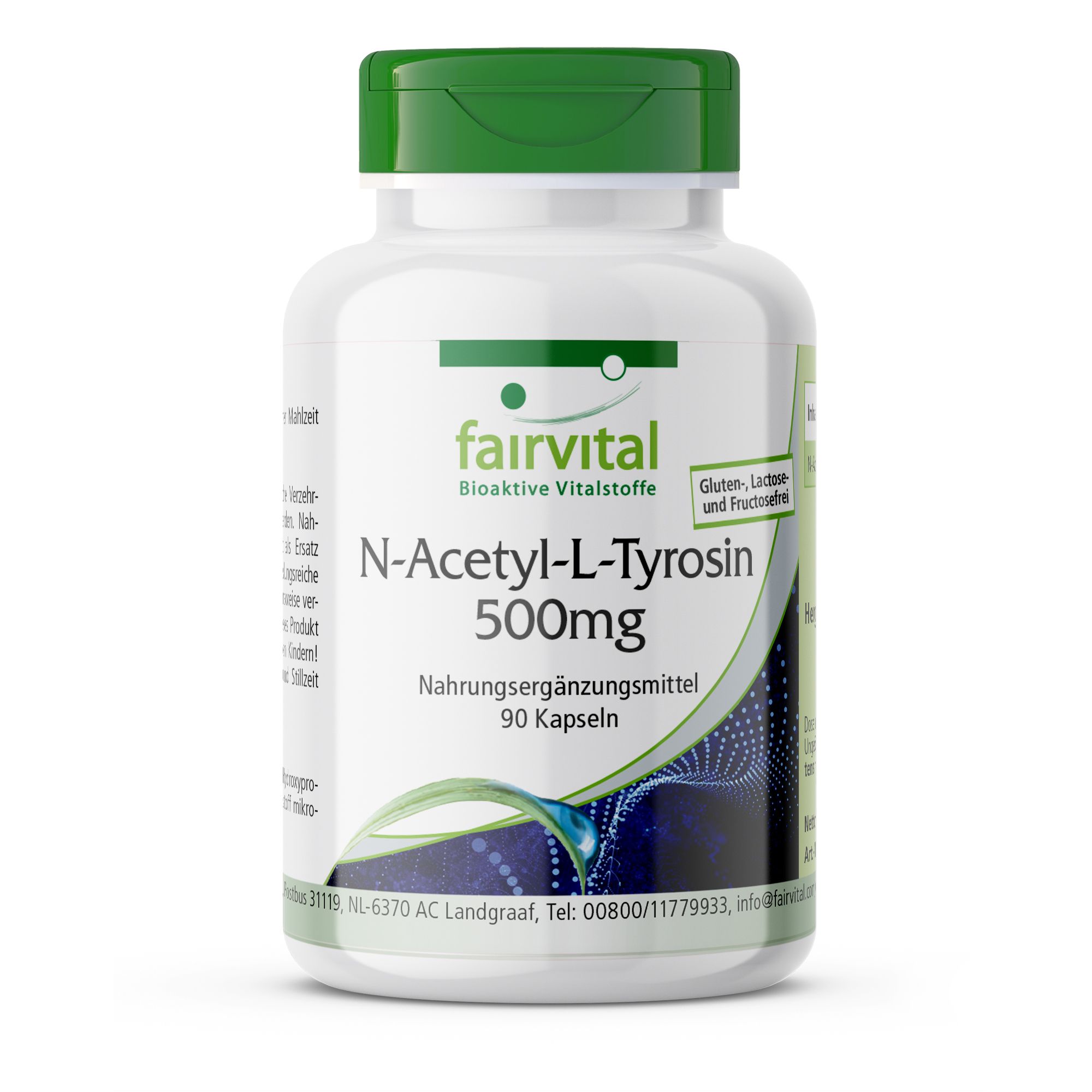 Fairvital N-Acetyl-L-Tyrosin 500mg Kapseln, 90 Stück.