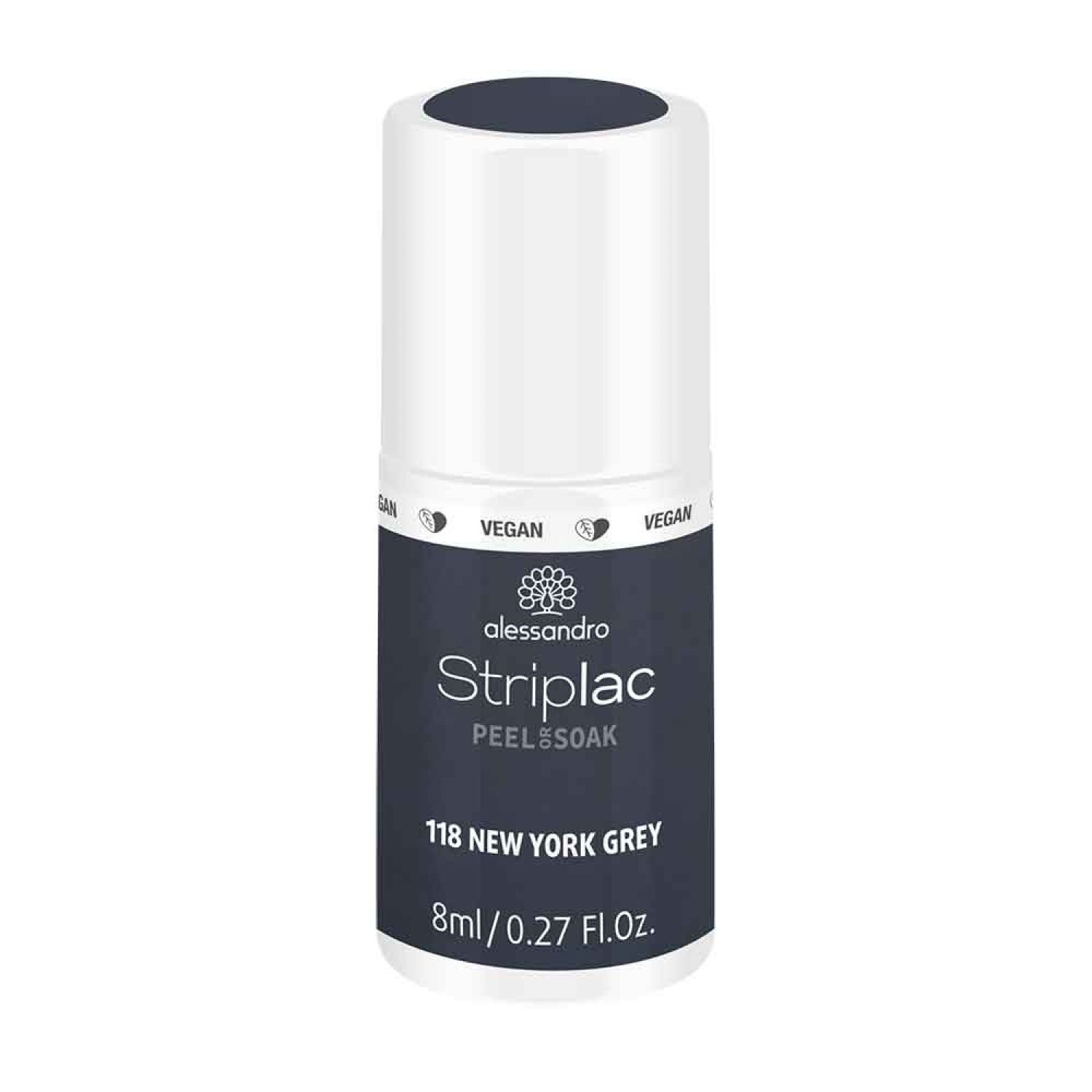 Alessandro International StripLac Peel or Soak 8 ml - 118 new york grey
