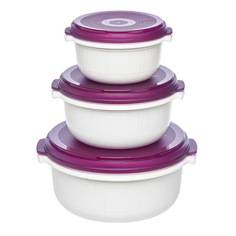 Emsa Micro Family Mikrowelle Starterset Brombeere Vorratsdosen