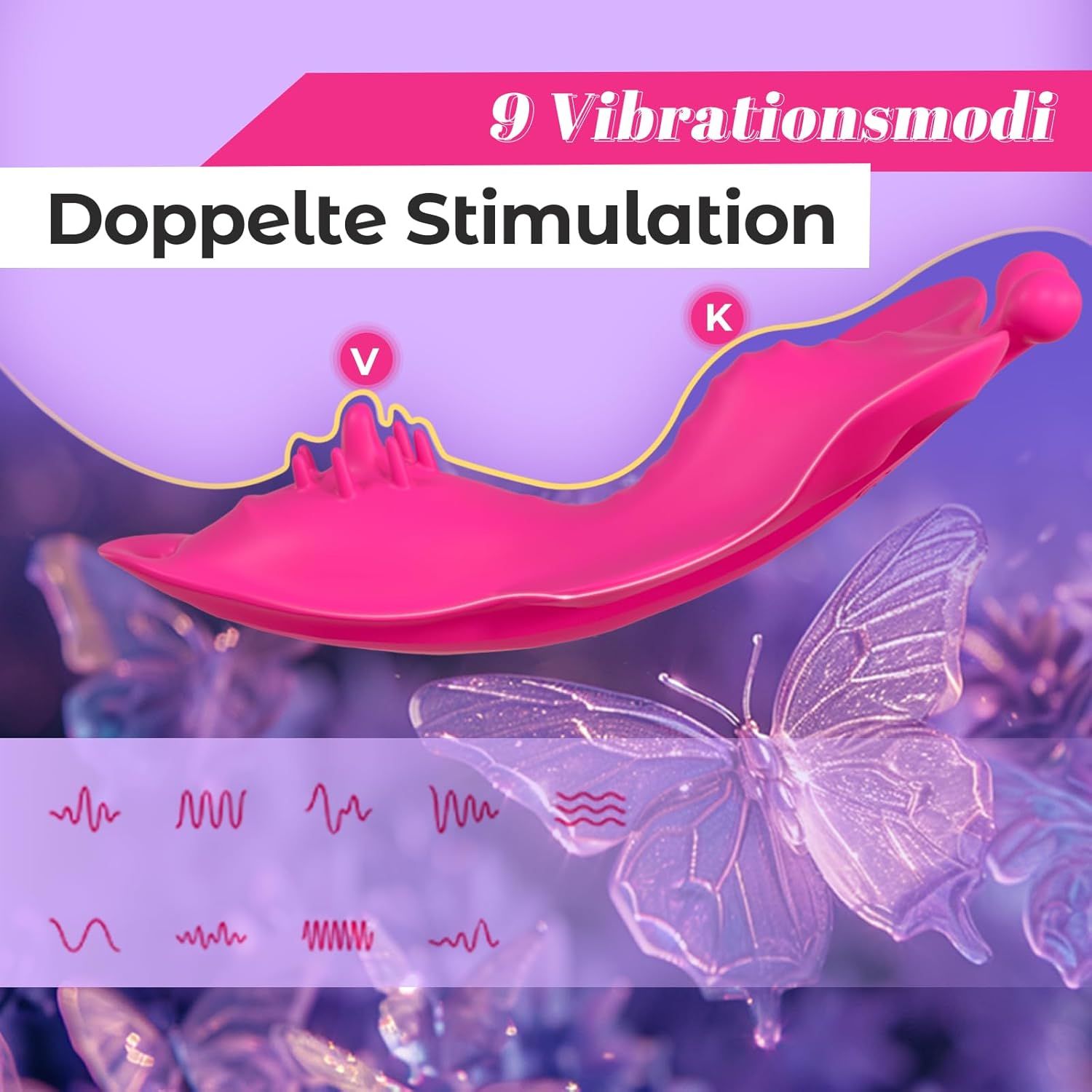 YAWNSHE Butterfly Vibration für Frauen Klitoris