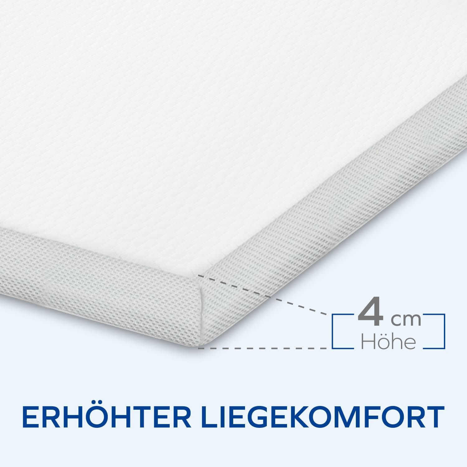Mlily by Bestschlaf Matratzentopper AirCellM, atmungsaktiver Visko Topper mit waschbaren Bezug
