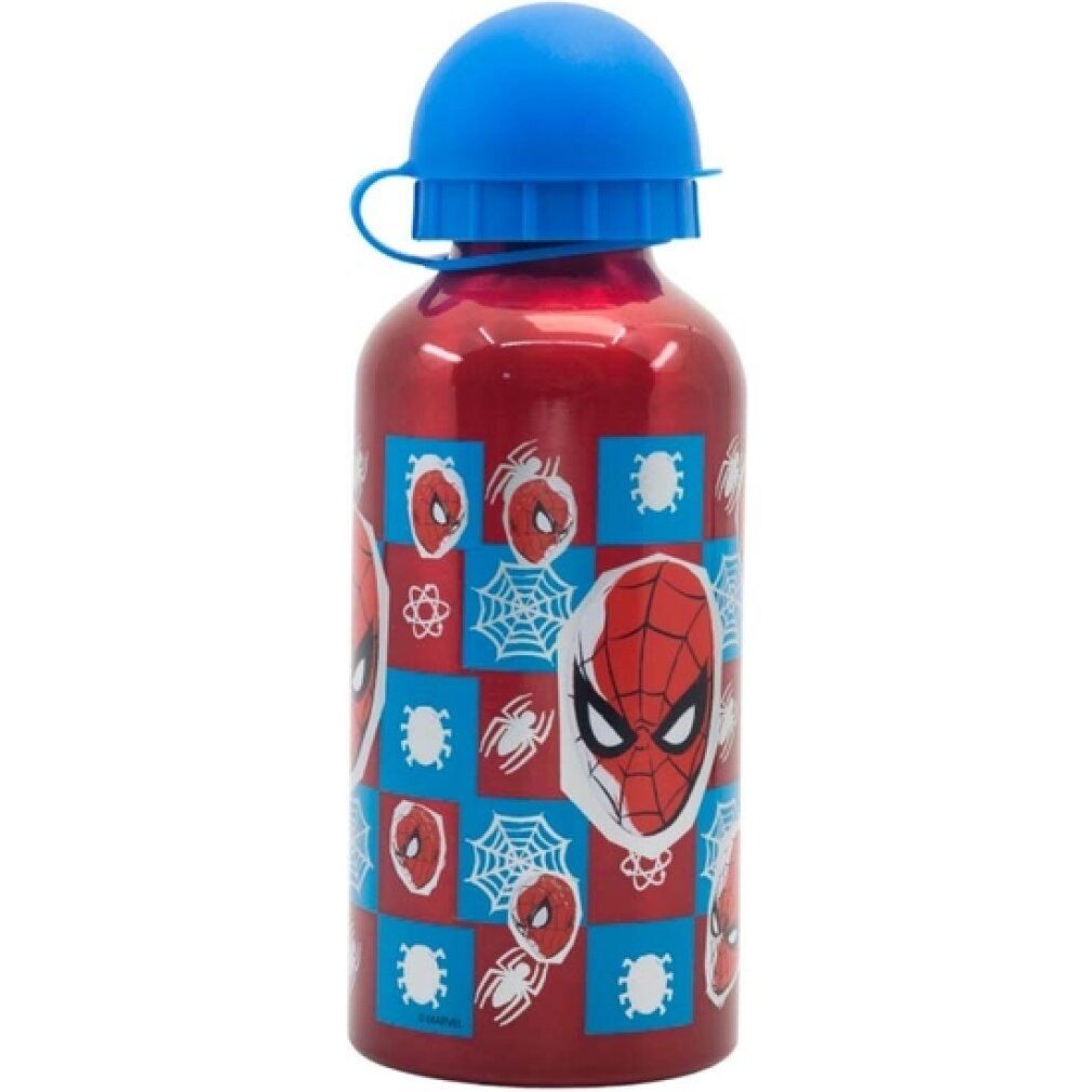 Stor  kinder aluminium flasche | spiderman arachnid grid